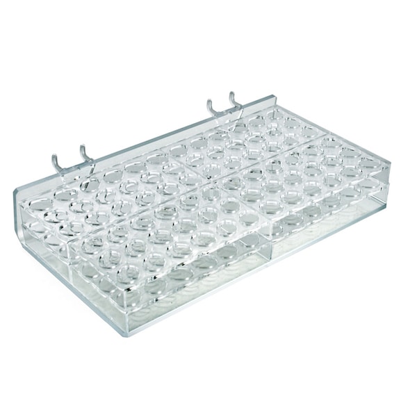 72-Compartment Tray - oval slot .5" x .625", PK2